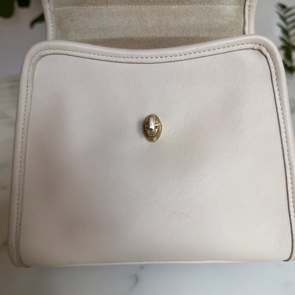 COACH Vintage Regina Top Handle Satchel Turnlock Crossbody Bag 9983 Bone Leather - Picture 6 of 16